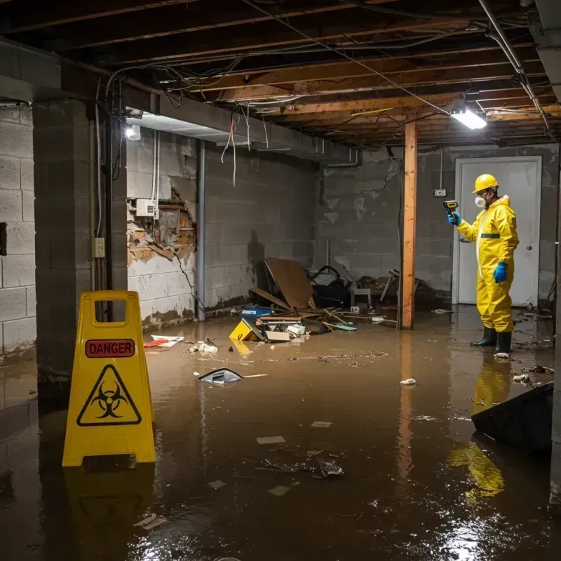 Flooded Basement Electrical Hazard in Boyette, FL Property